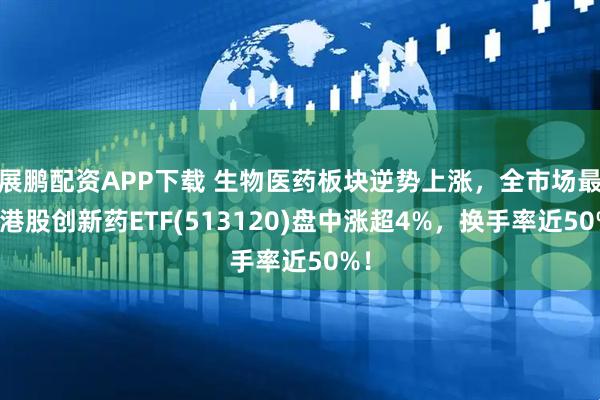 展鹏配资APP下载 生物医药板块逆势上涨，全市场最大港股创新药ETF(513120)盘中涨超4%，换手率近50%！